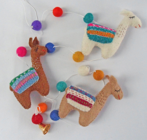 Koseli Felt Llama Hanging Decoration