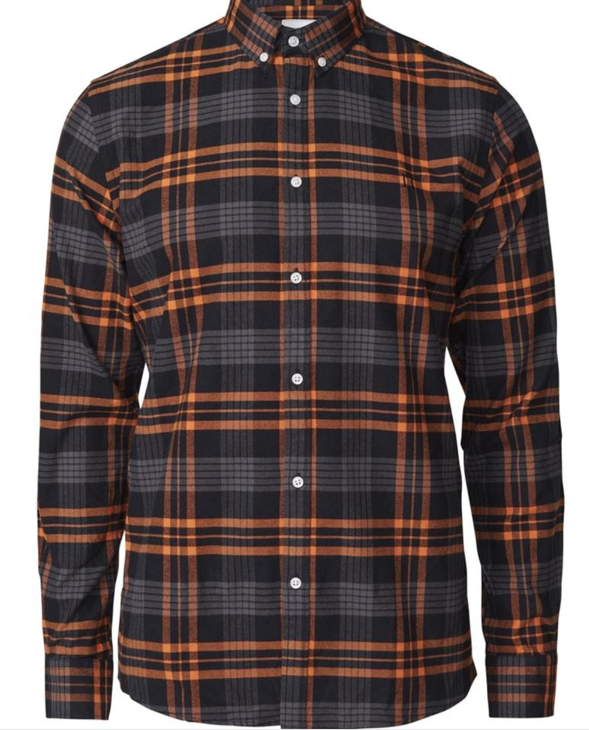 Les Deux Valence Shirt - Black/Orange Print 