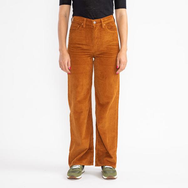 Trouva: Ribcage Wide Leg Caramel Cafe Cord Trousers