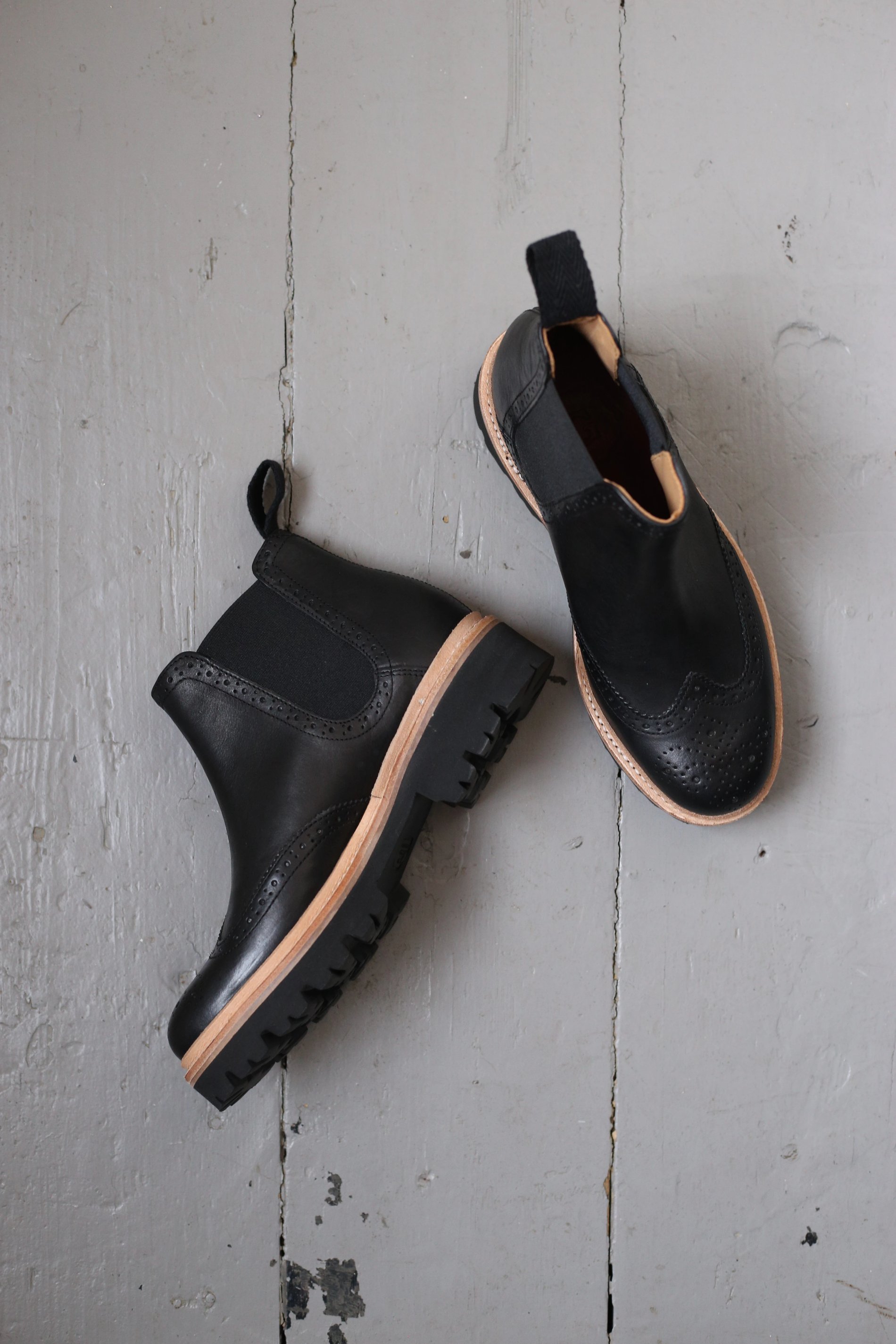 Trouva: Allie Black Leather Chelsea Boot