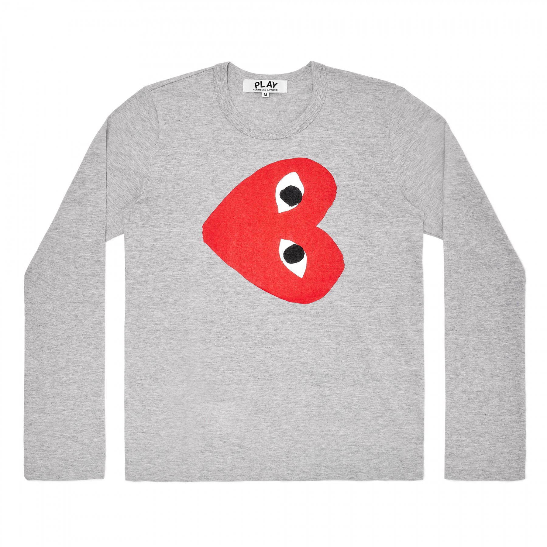 Comme Des Garcons Play Comme des Garçons Red Heart Long-Sleeve (Grey) P1T268