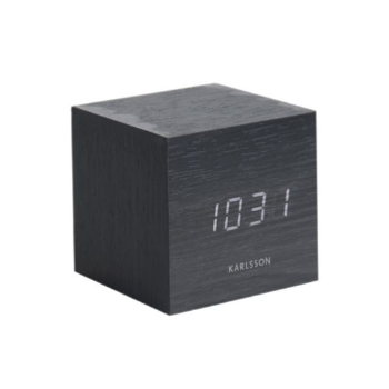 karlsson-mini-cube-alarm-clock-black-veneer