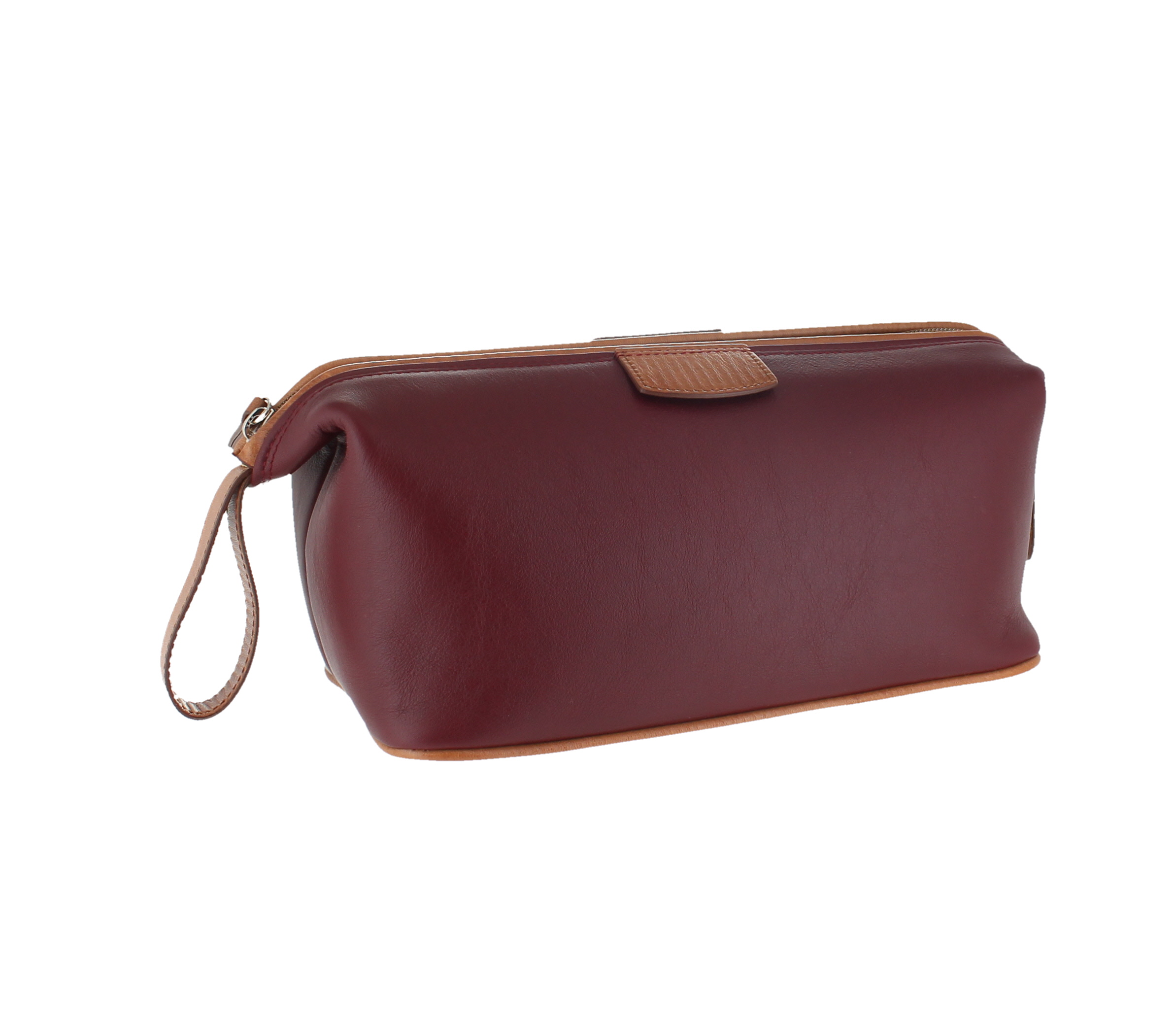 D. R. Harris Burgundy Leather Wash Bag