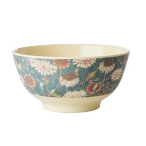 rice Medium Melamine Bowl with Fall Flower Print - Set of 2