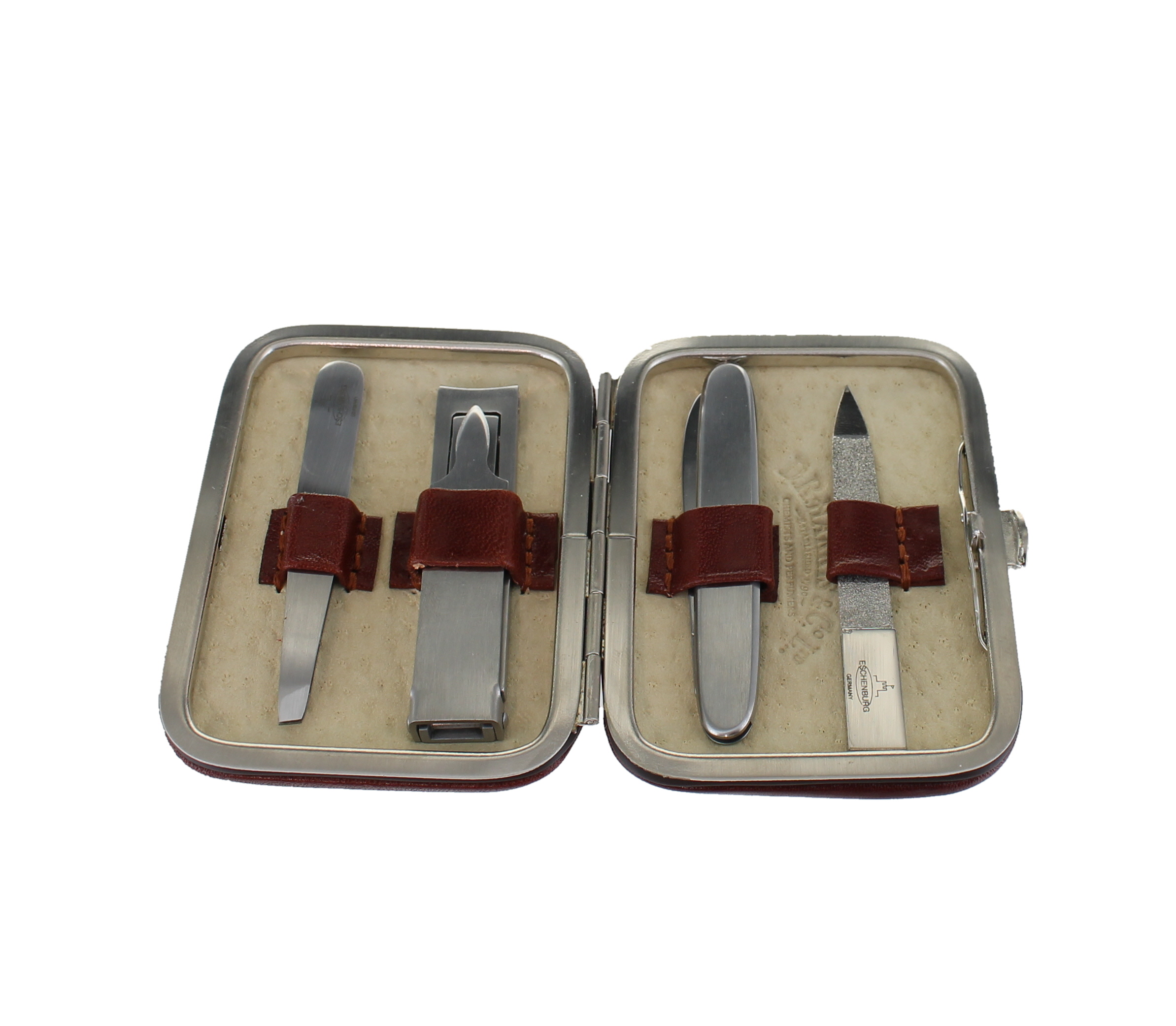 D. R. Harris 4 Piece Brown Mini Manicure Set