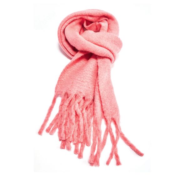 Hyde And Seek Pink Plain Woollen Scarf