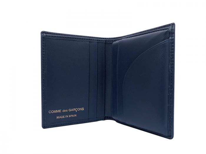 Comme Des Garcons SA0641 Navy Classic Leather Line A Wallet