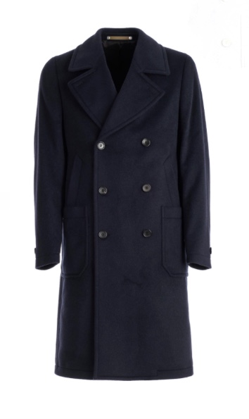 PS Paul Smith Navy Double Breasted Coat