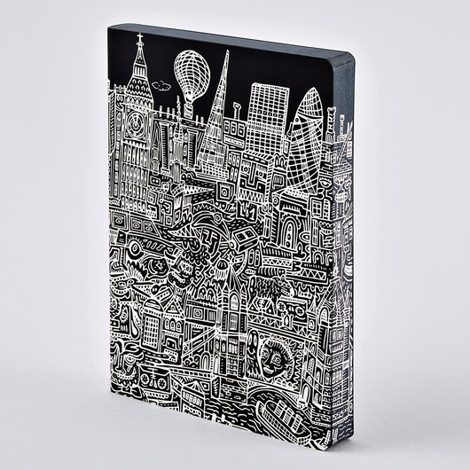 Nuuna Notebook Leather Cover Graphic L London