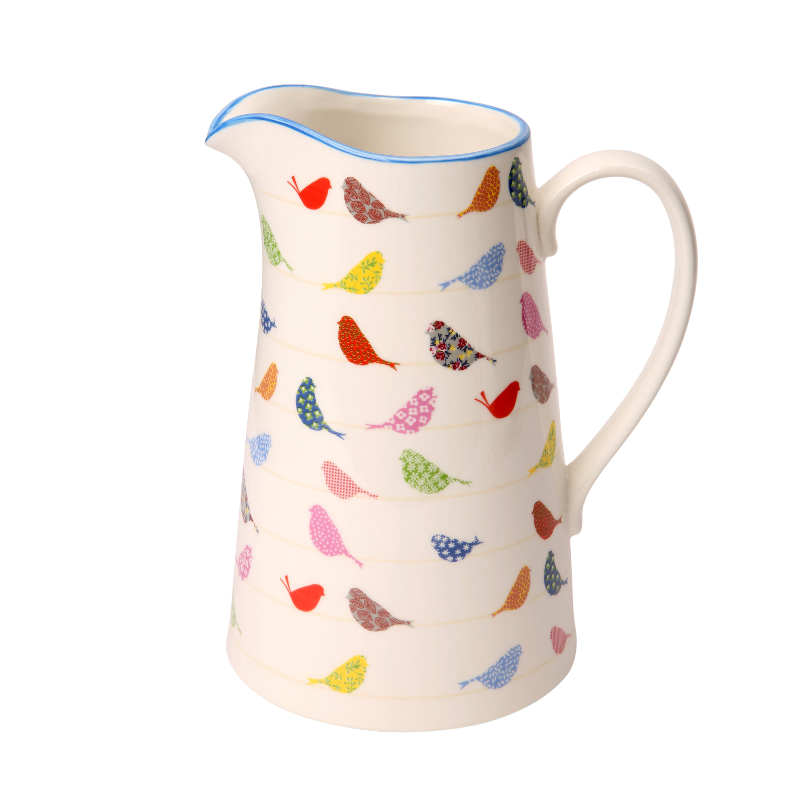 Made With Love Little Birds Porcelain Large Jug, 1.1L