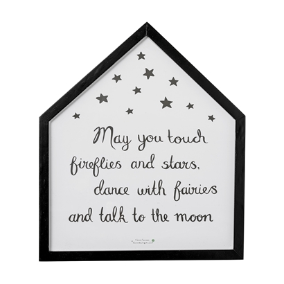 Bloomingville Black Stars House List Frame