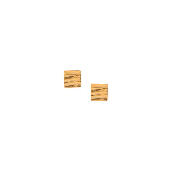 Matthew Calvin Allied Square Stud Earrings Gold