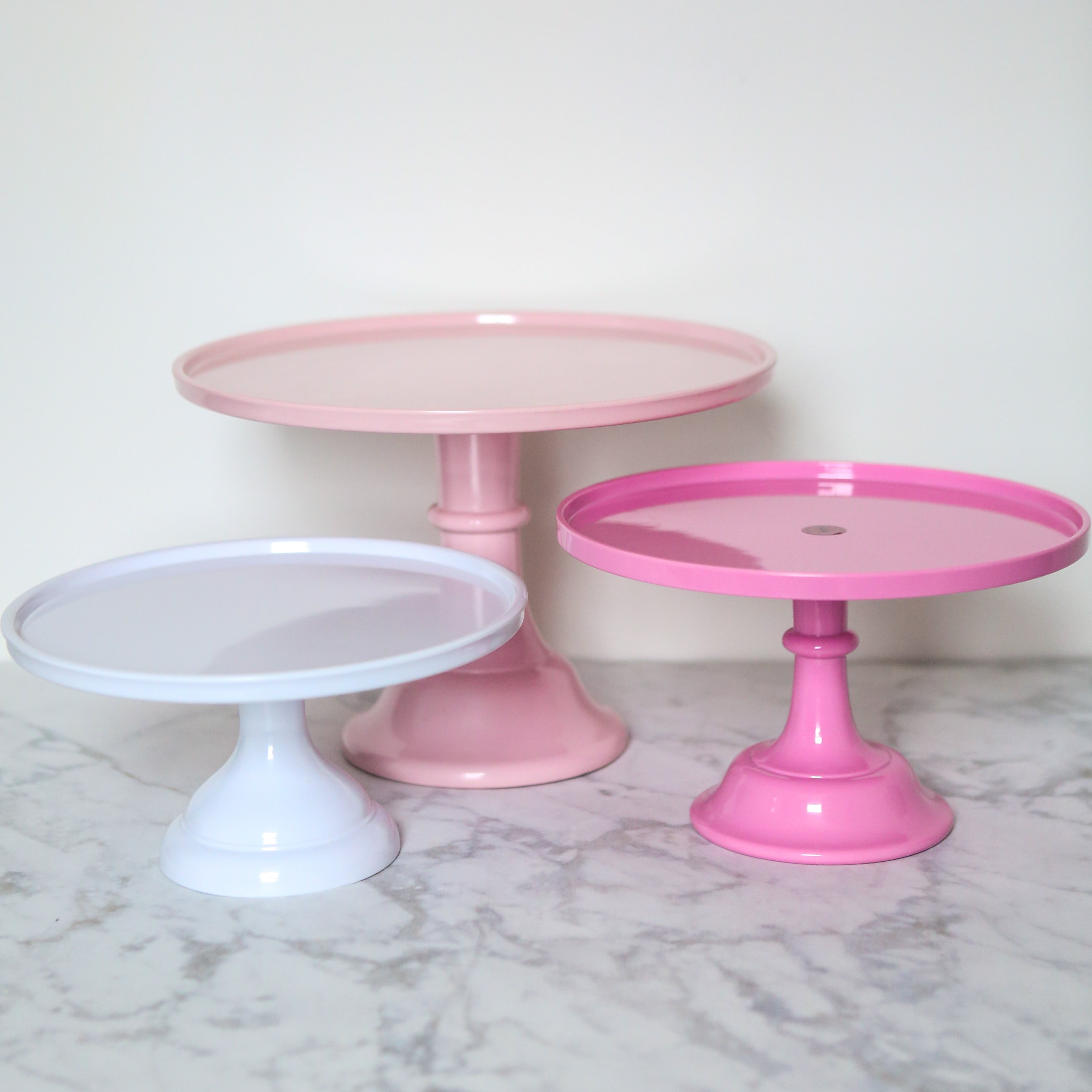 Large Pink Melamine Cake Stand – Berylune