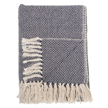 Bloomingville Blue Cotton Throw