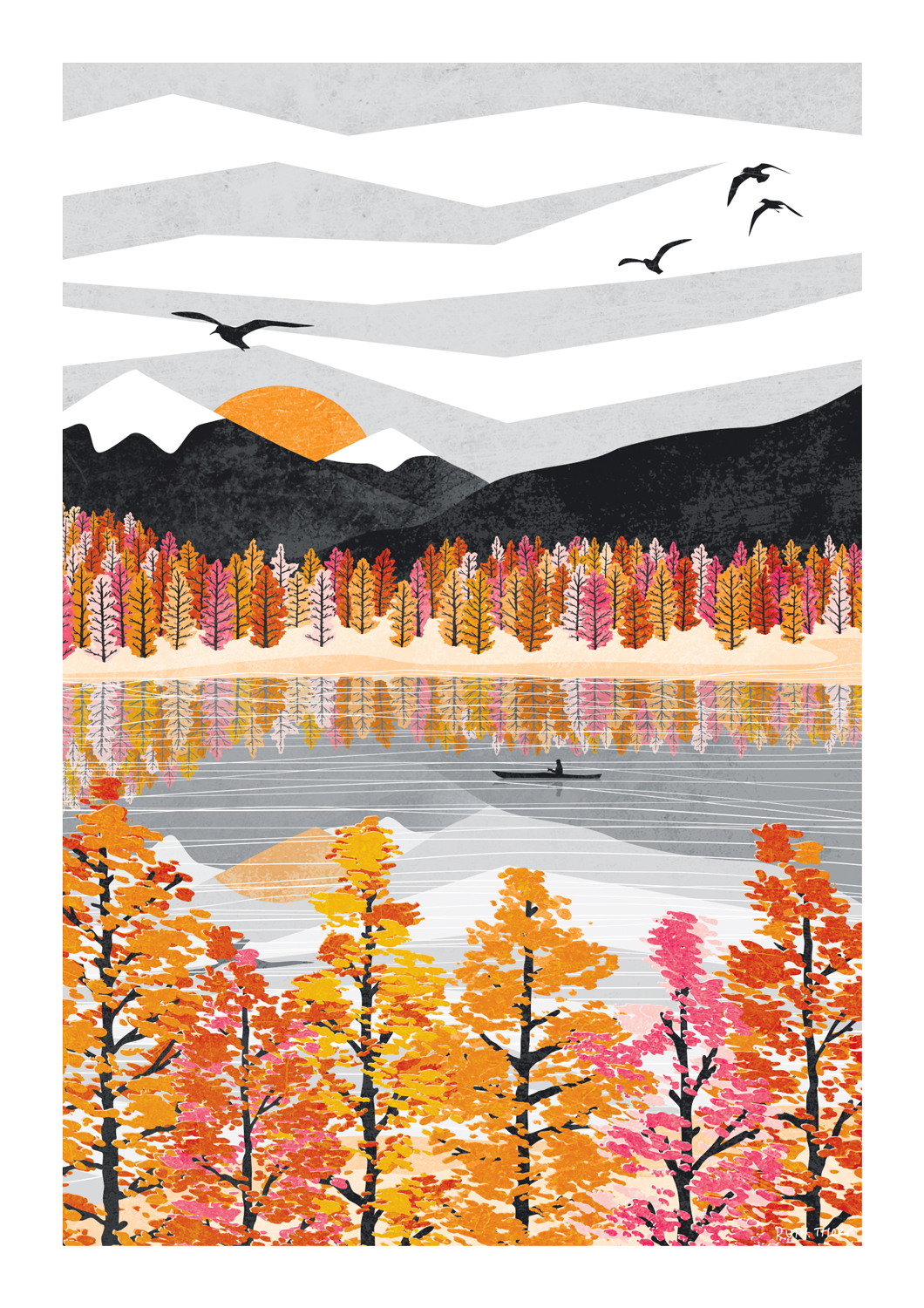 Ruth Thorp Studio Drift Autumn A3 Print 