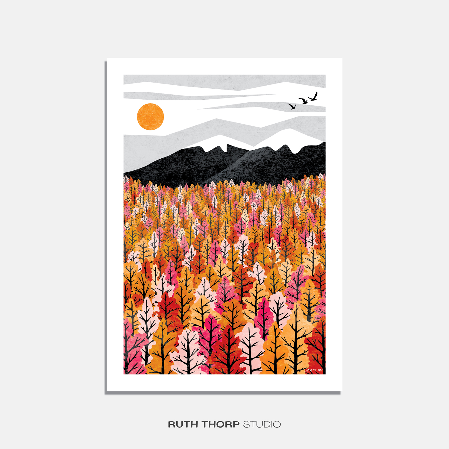 Ruth Thorp Studio Blaze Autumn Print A3