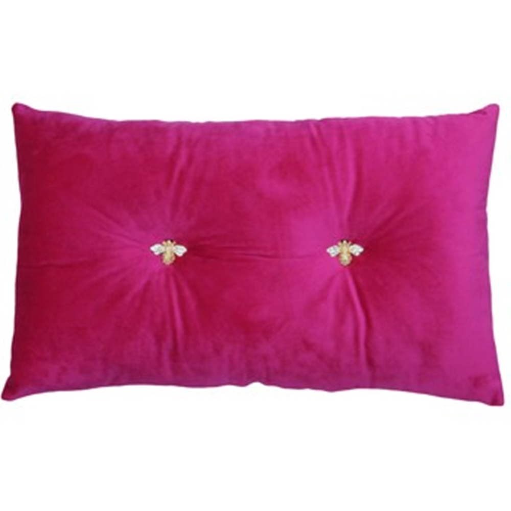 Paoletti Fuchsia Bumble Bee Cushion