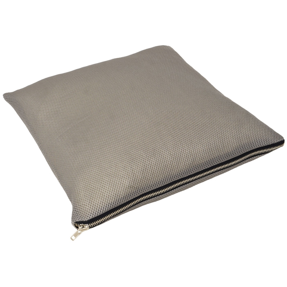 Paoletti Smoky Grey Cushion with Silver Zip