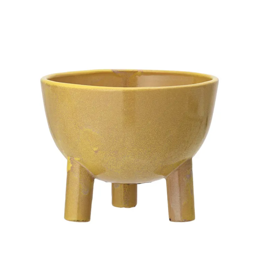 Yellow flower pot