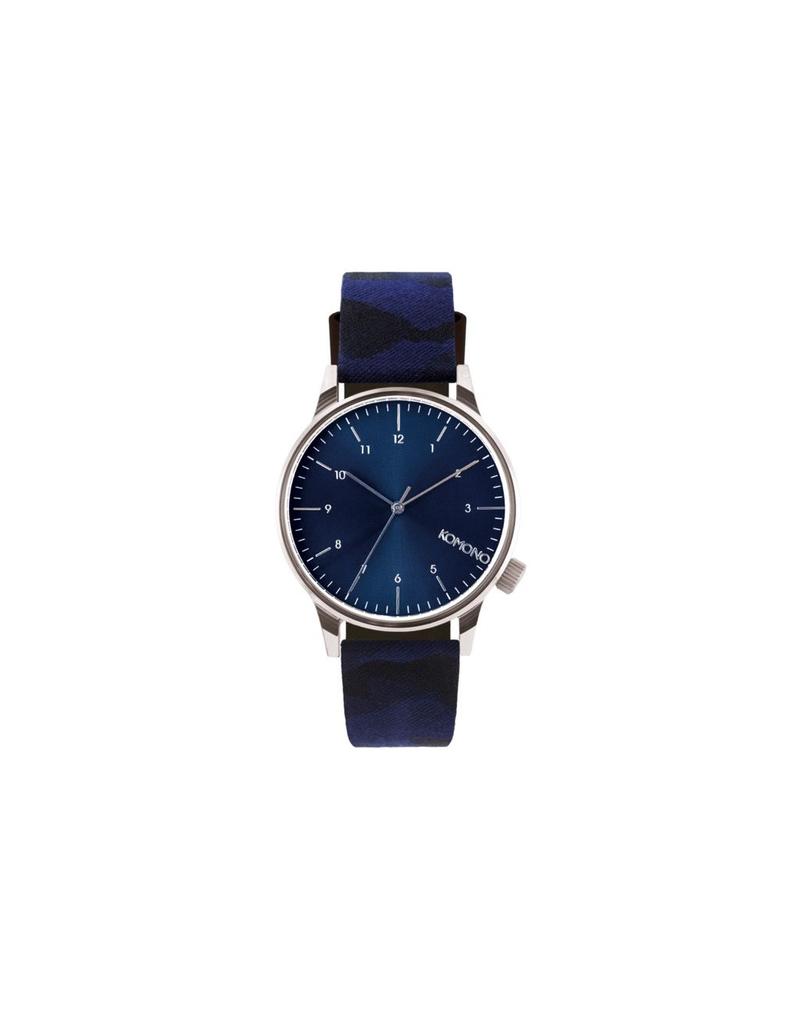 Komono Camo Blue Winston Wrist Watch