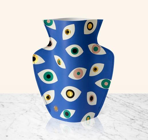 Octaevo Paper Vase Nazar Blue