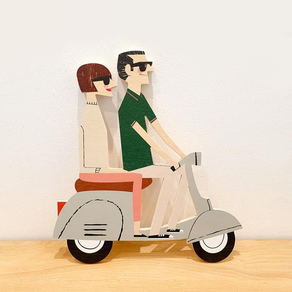 Mikel Casal Wood Decoration Egurrak 16 Vespa