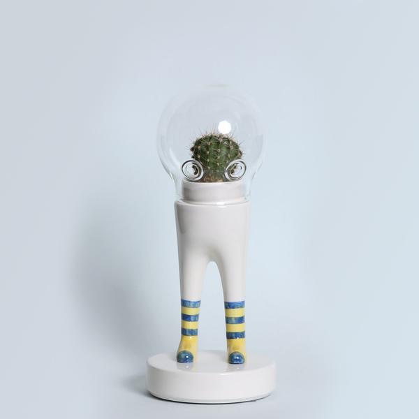 Bosa Domsai Dim Blue Yellow Socks Ceramic Plant Holder