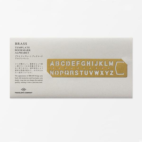 Traveler's Company Brass Template Alphabet