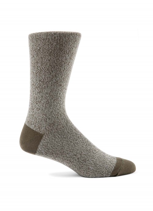 Sunspel Cotton Sock - Khaki Grey / Argent Mouline