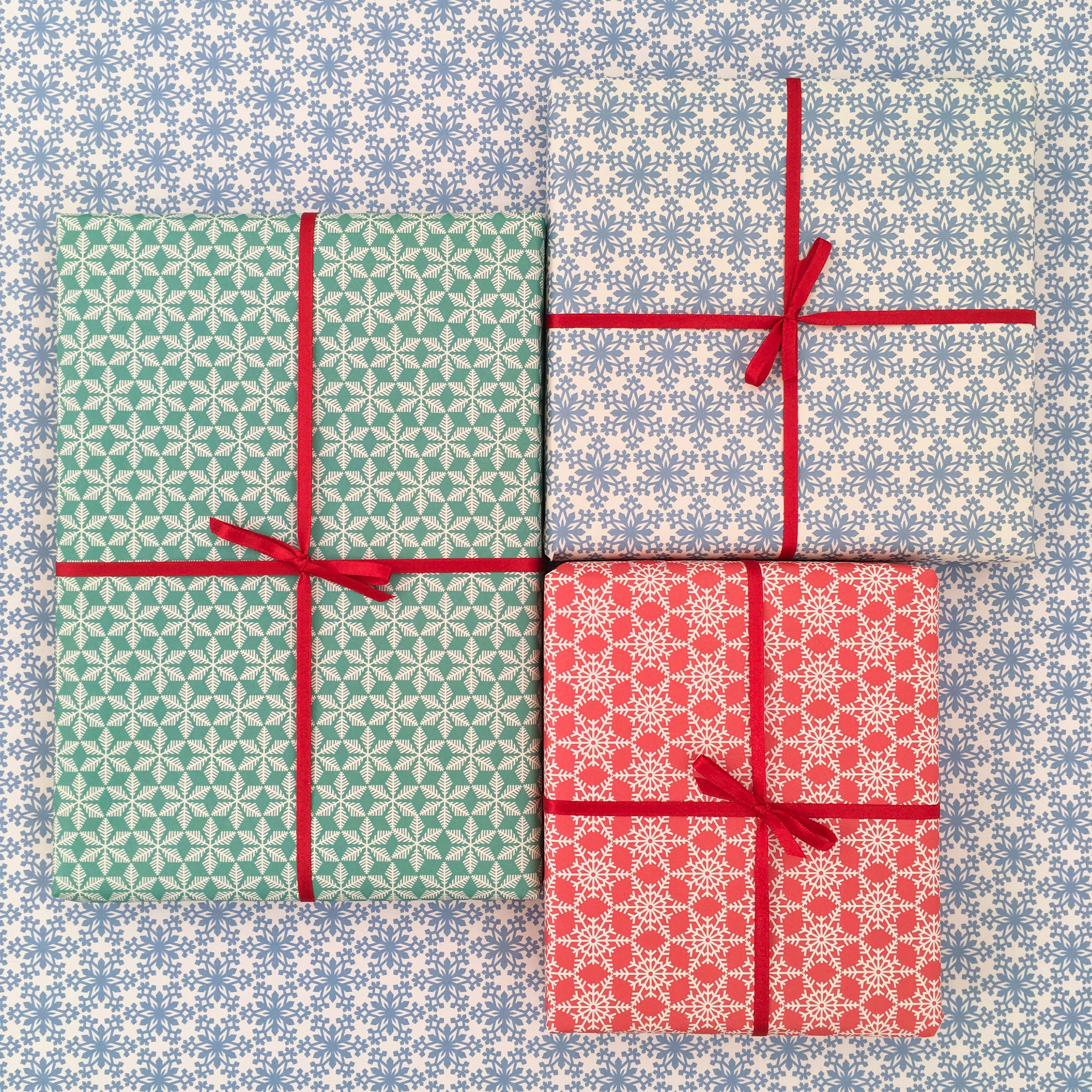 Elvira Van Vredenburgh Designs Snowflake Wrapping Paper Collection