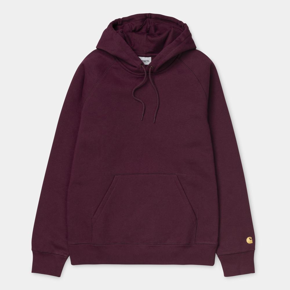 Carhartt Merlot Cotton Hooded Chase Sweatshirt