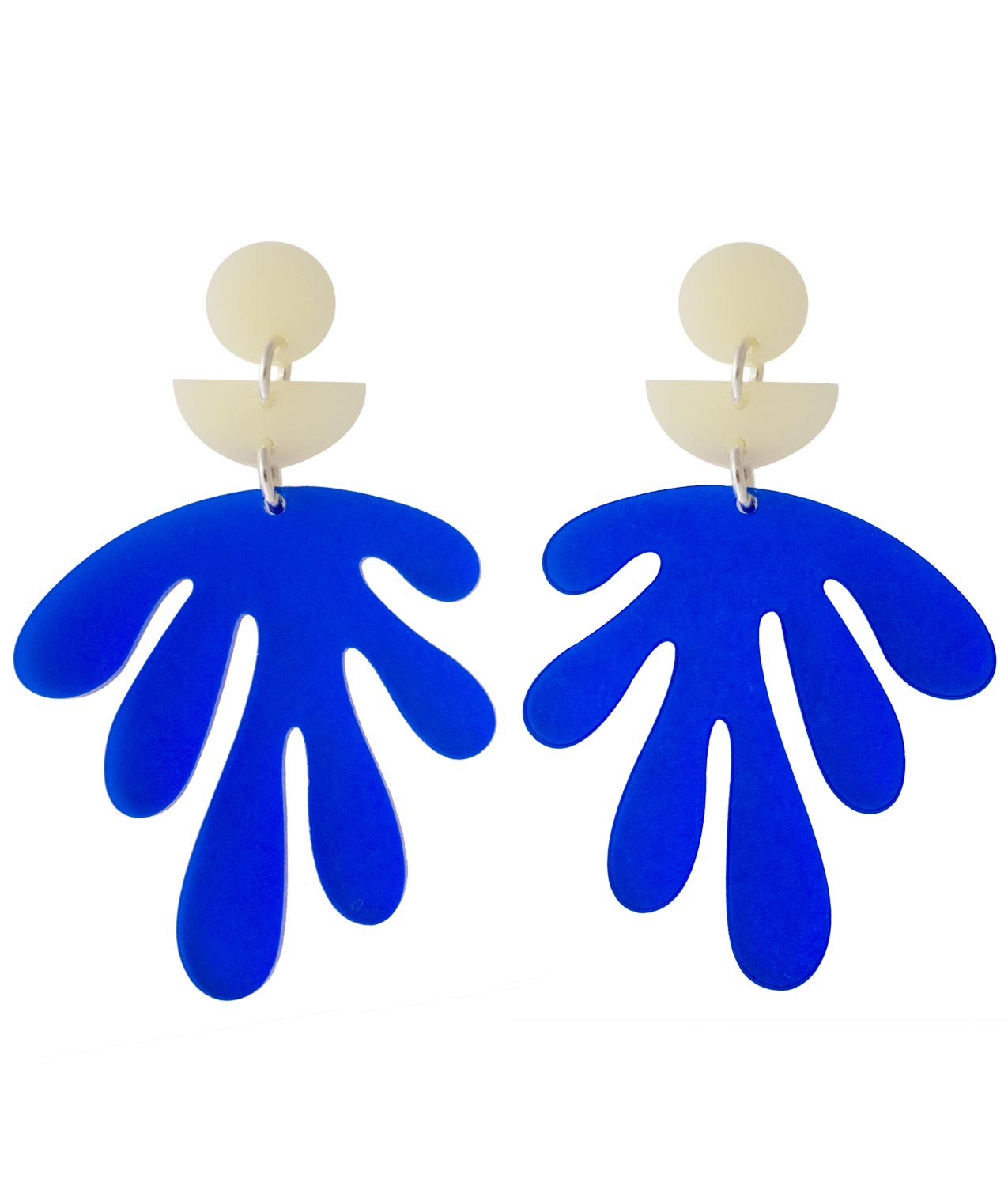 Orella Jewelry Les Fleurs Earrings - Translucent Blue