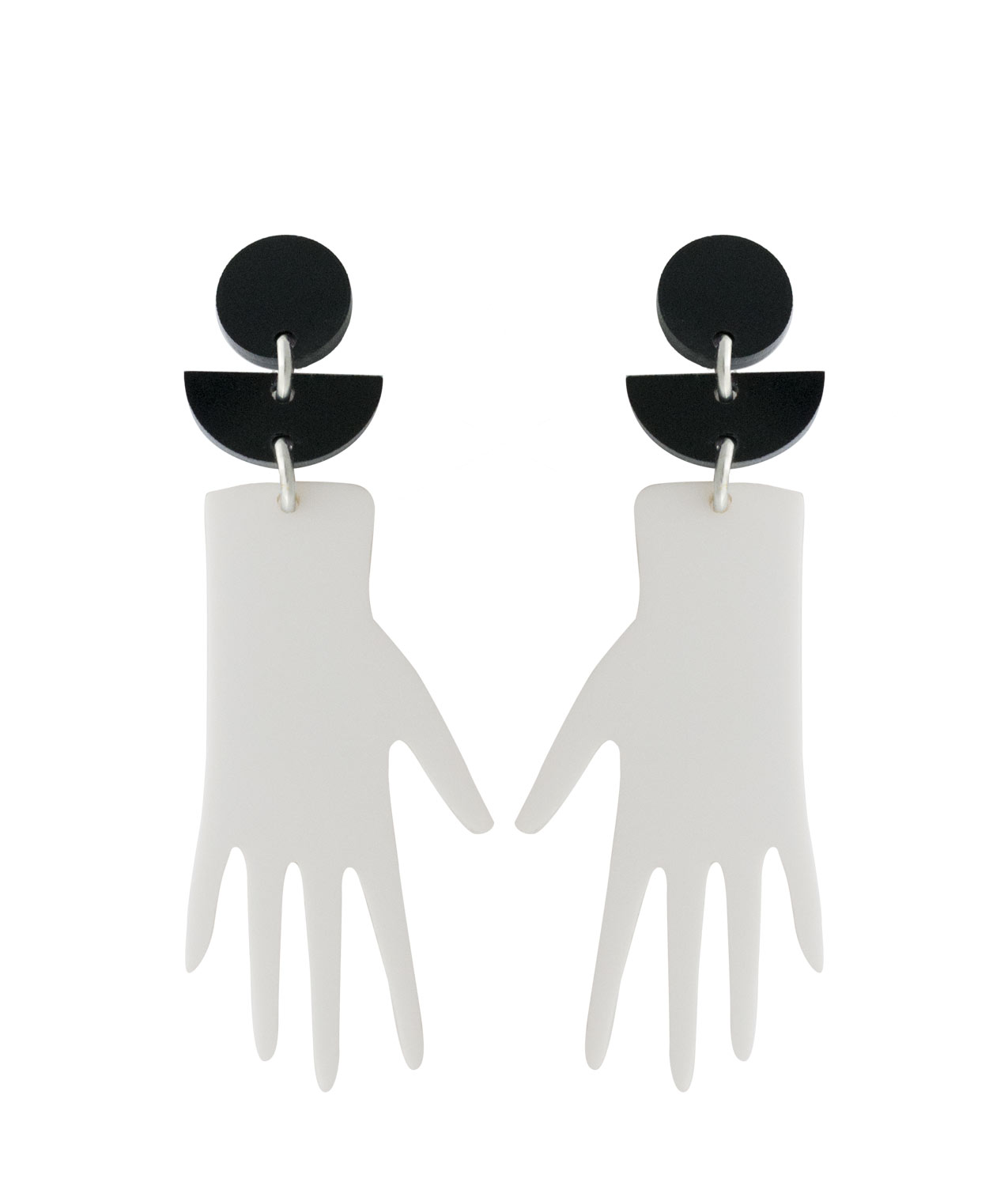 Orella Jewelry Hands Earrings - White