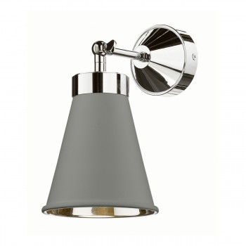 David Hunt lighting Grey Metal Polished Single Wall Light