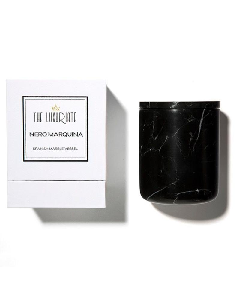 The Luxuriate Black Marble Candle Holder