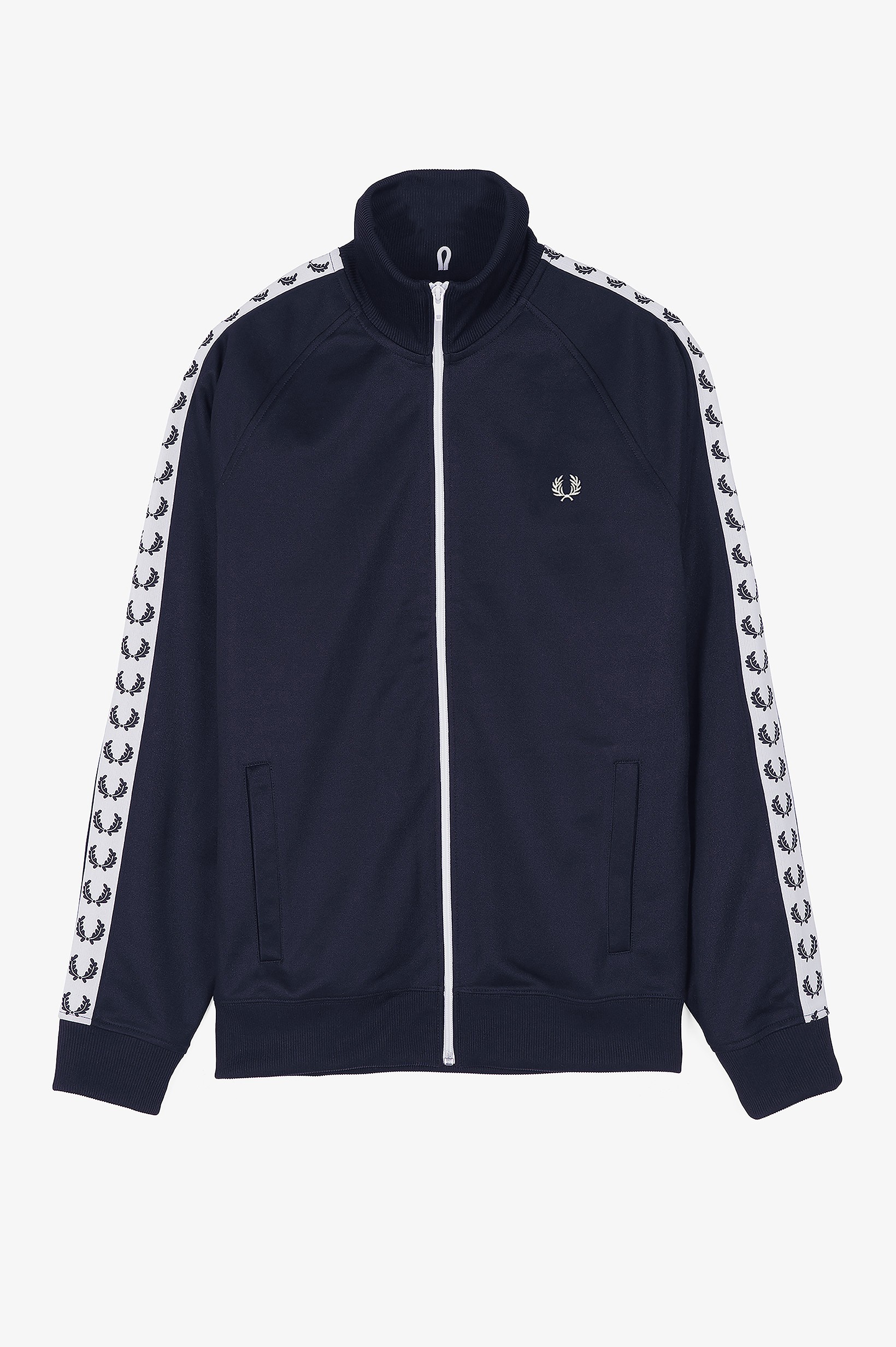 Fred Perry Taped Track Jacket - Carbon Blue