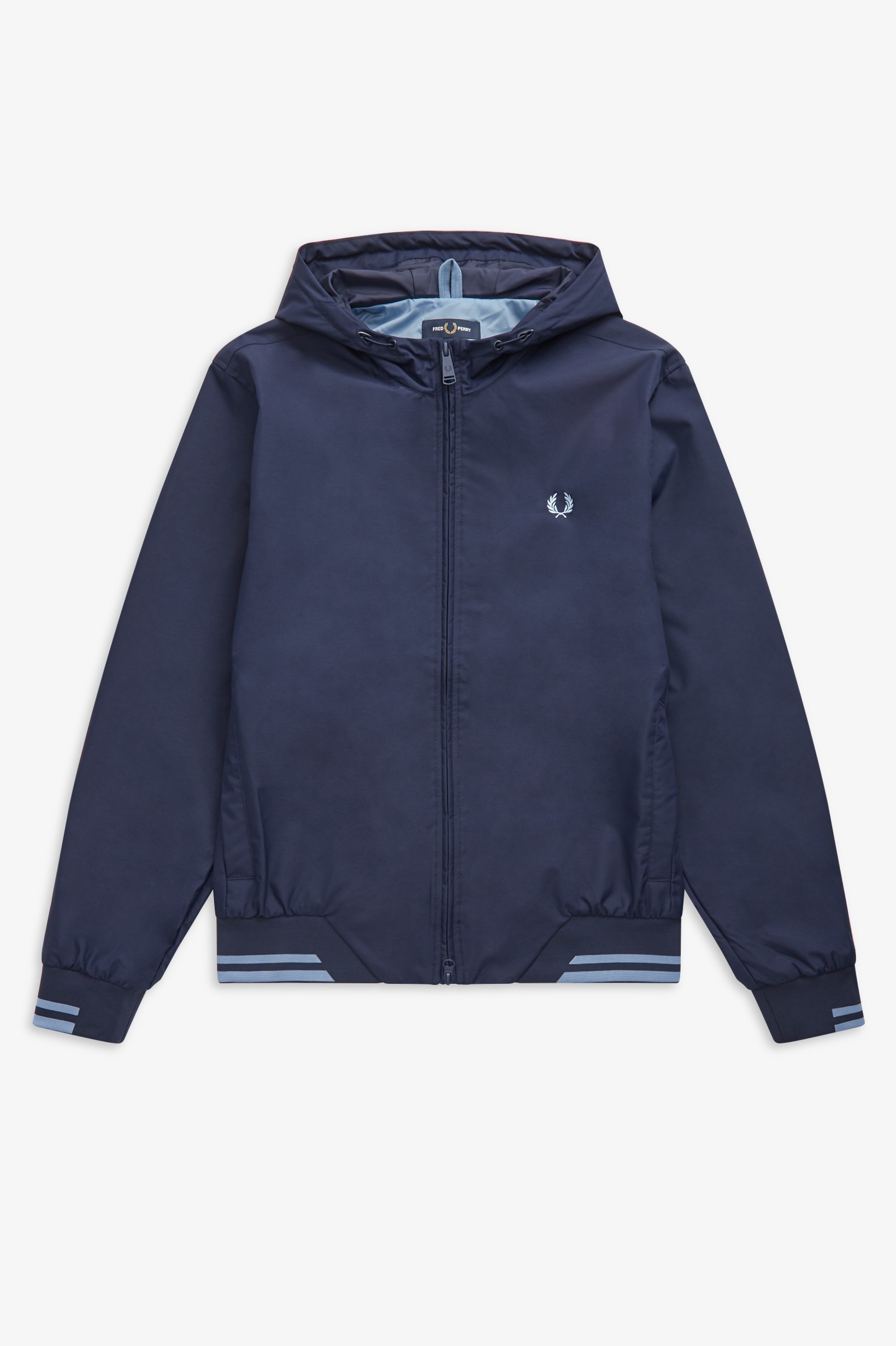 Fred Perry Hooded Brentham Jacket - Carbon Blue