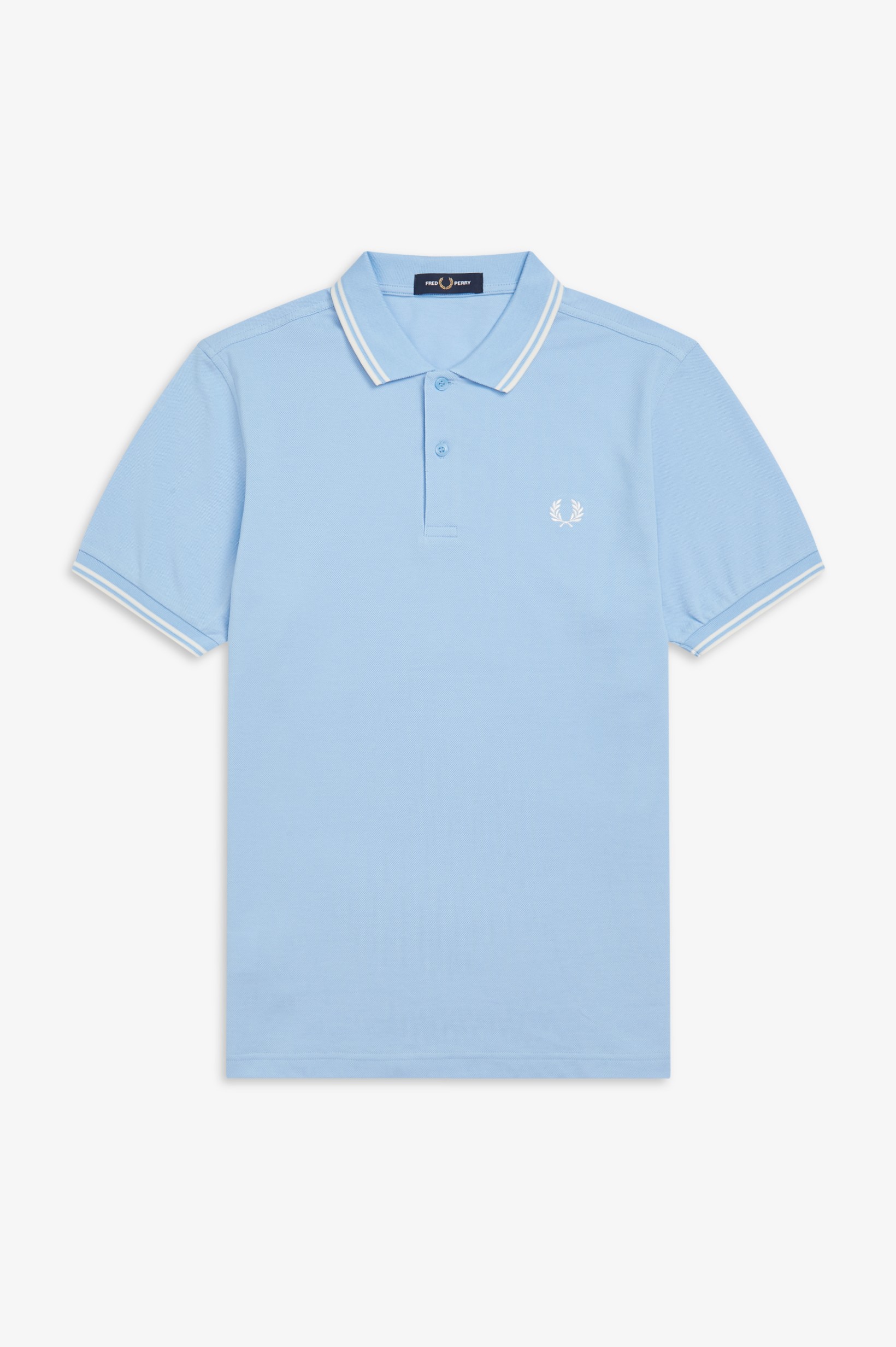 Fred Perry M3600 Polo Shirt - Summer Blue / Snow White