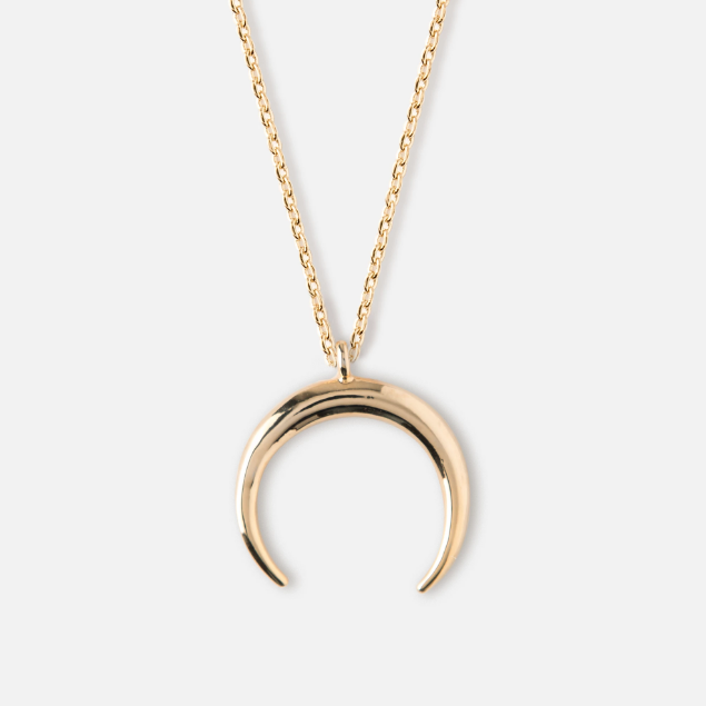 Orelia Crescent Ditsy Necklace