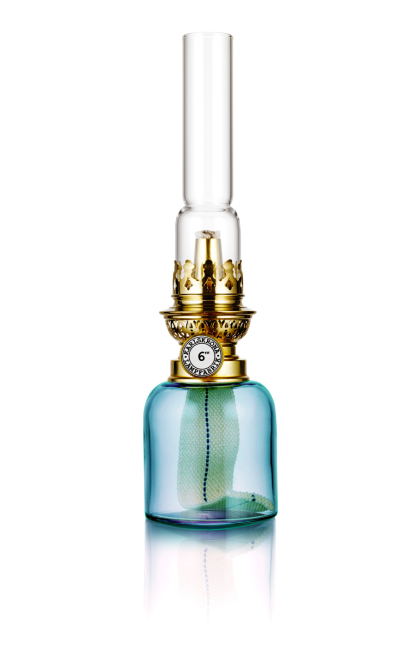 Karlskrona Lampfabrik Aquamarine Koholmen Kerosene Lamp