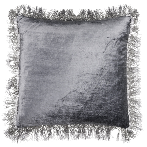 Eightmood 45 x 45cm Anthracite Cushion with Fringes