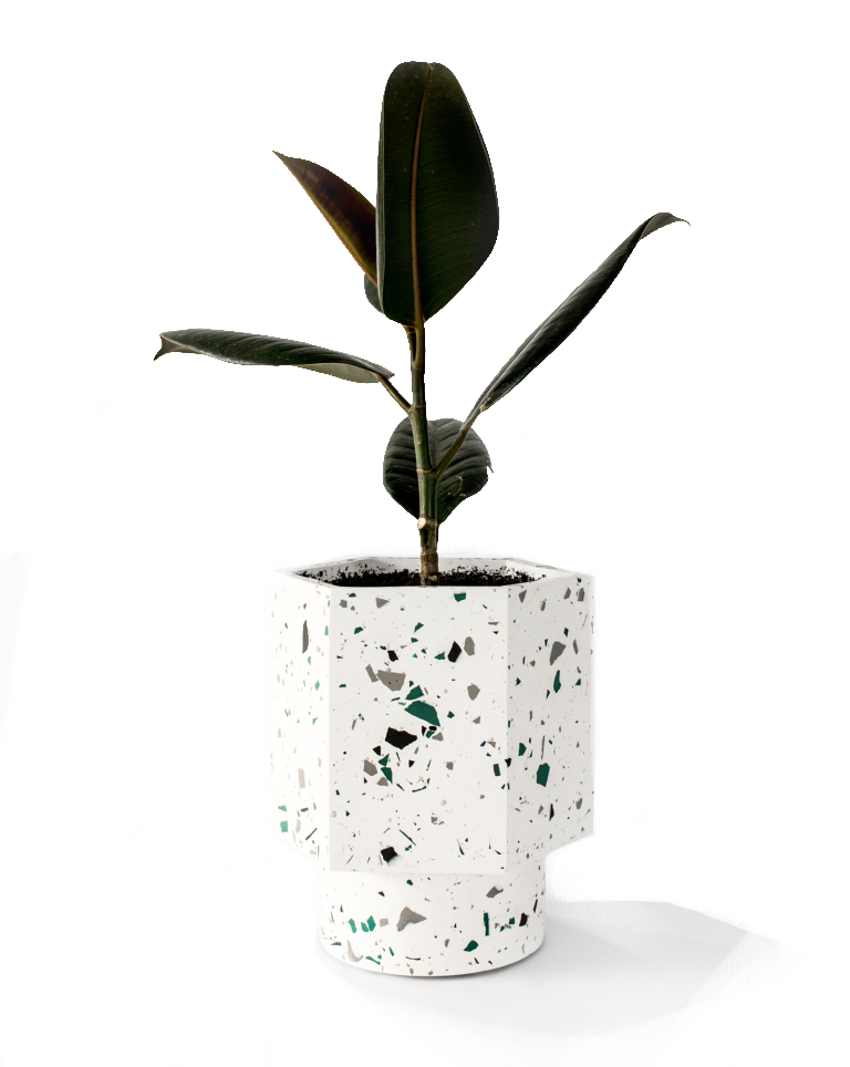 House Raccoon Jesmonite Terrazzo Hapi Plant Pot