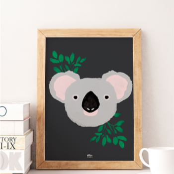 My Name is Mir Koala Wall Print A4 