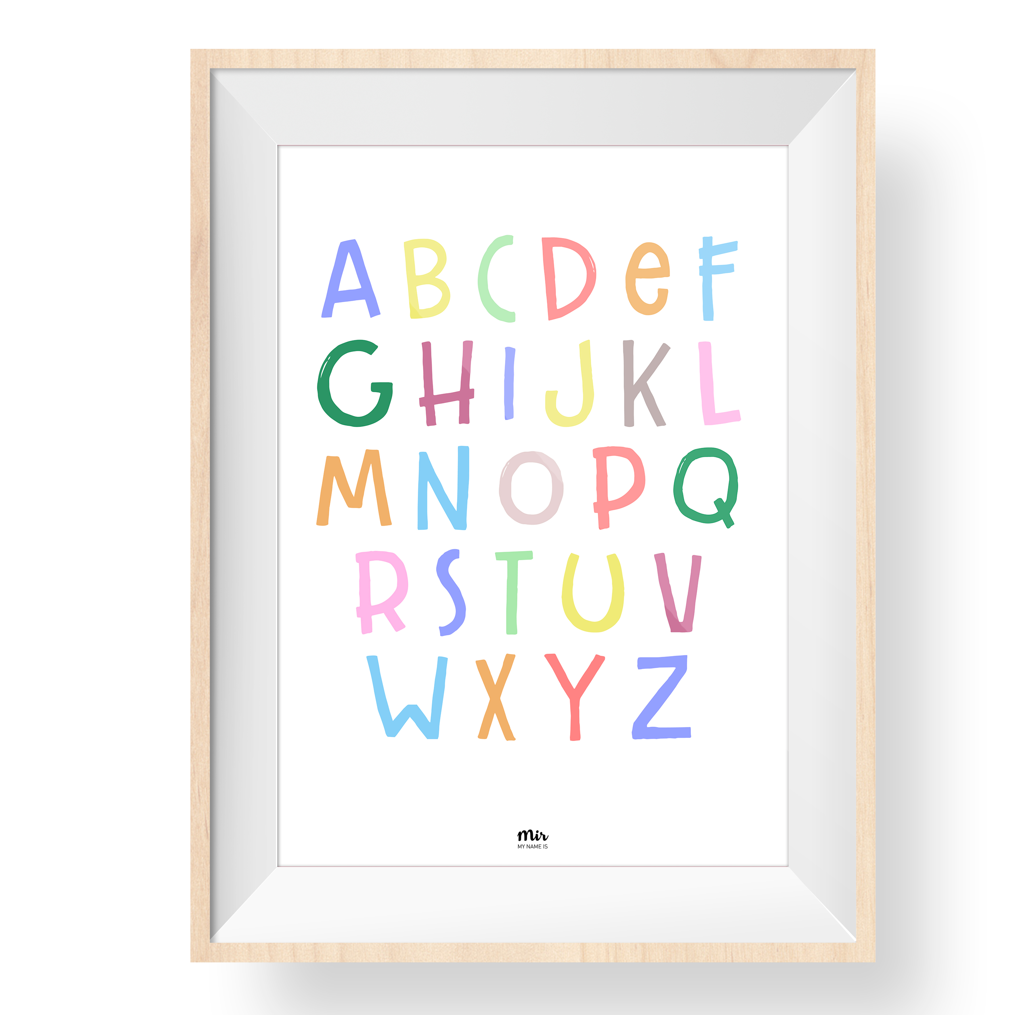 My Name is Mir ABC Print