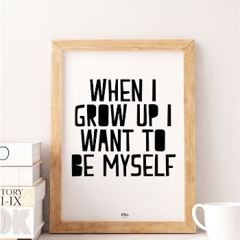 My Name is Mir When I Grow Up Wall Print A4 