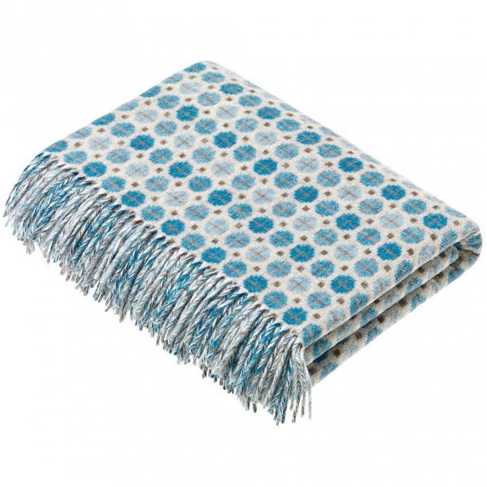 Bronte by Moon Aqua Milan Luxury Merino Lambswool Throw 140cm x 185cm