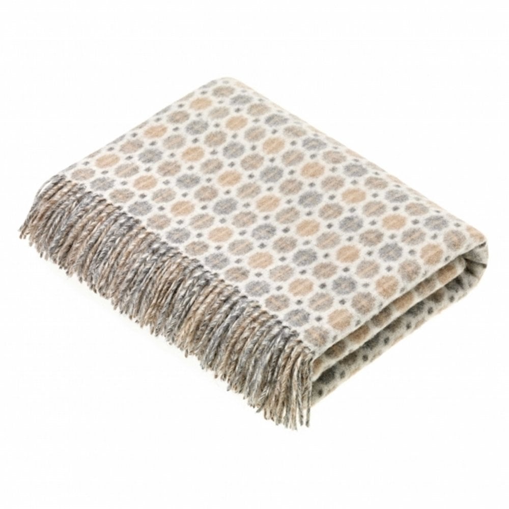 Bronte by Moon Natural Milan Luxury Merino Lambswool Throw 140cm x 185cm