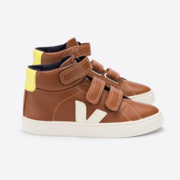 Veja Caramel Leather Sneakers for Children