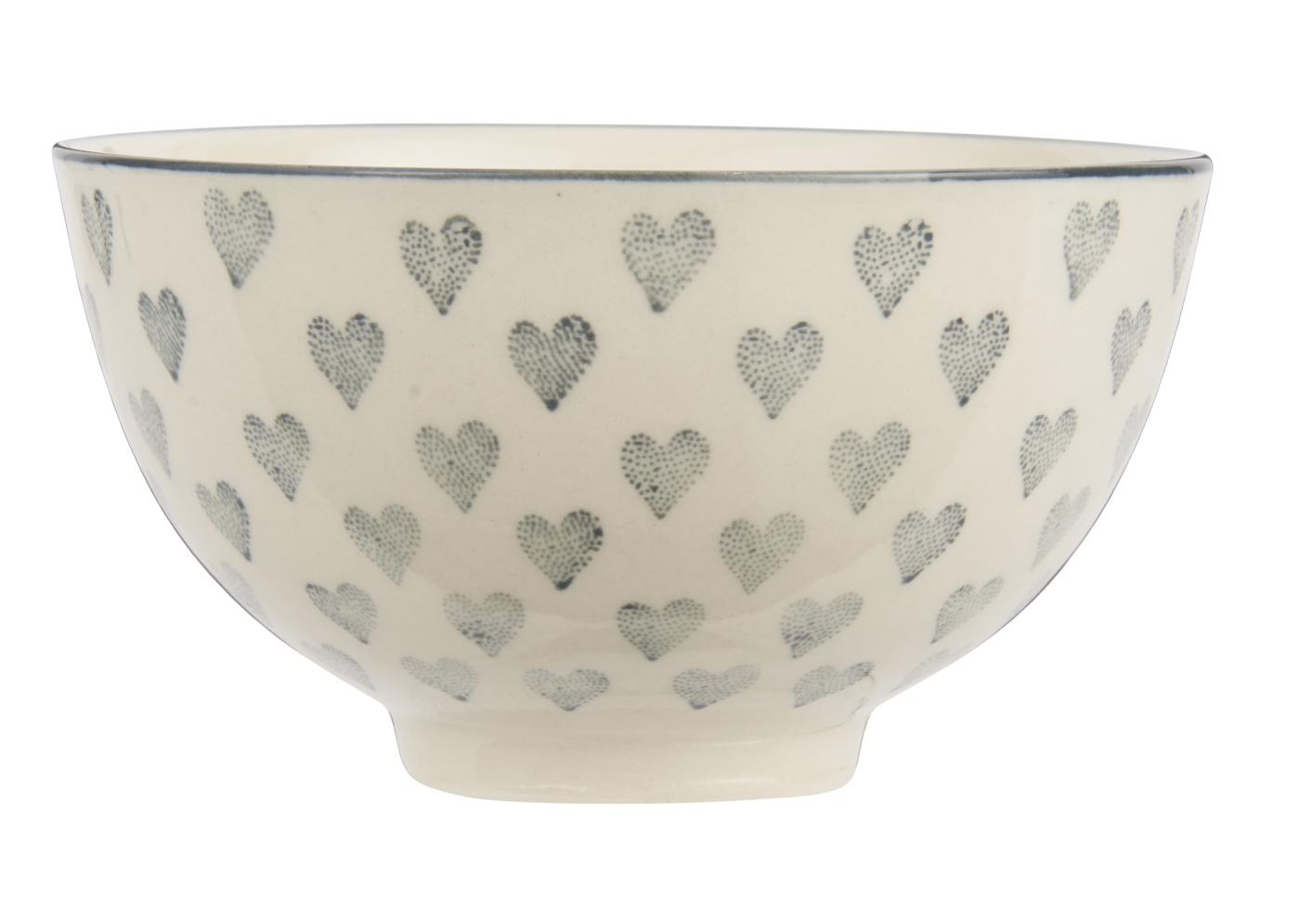 Ib Laursen Small Grey Stoneware Hearts Casablanca Bowl