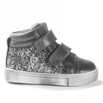 Acebos Silver Leather Childrens Shoes